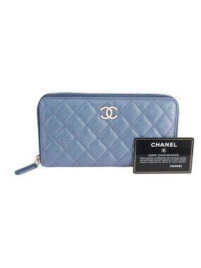 Chanel Quilted Caviar Leather Wallet